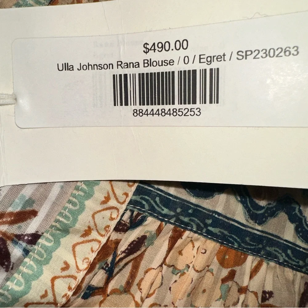 Ulla Johnson‎ Rana Blouse in Egret Size 0